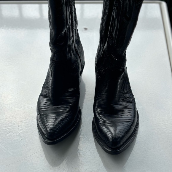 Men’s Justin black cowboy boots - Picture 9 of 10